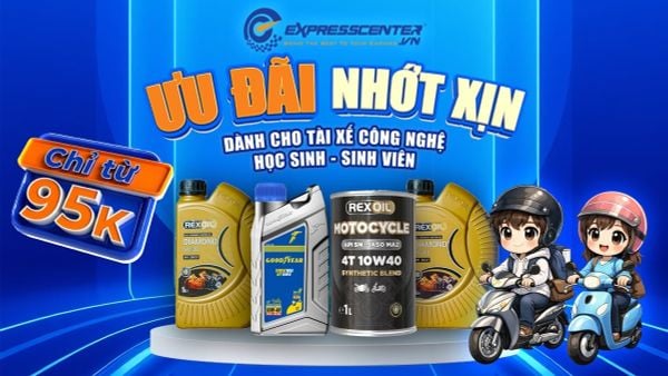 THAY NHỚT CHỈ TỪ 95K: ƯU ĐÃI ĐẶC QUYỀN DÀNH RIÊNG CHO TÀI XẾ XE CÔNG NGHỆ VÀ HSSV