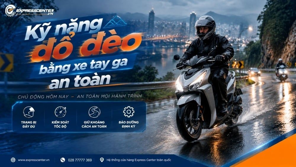 Kỹ năng đổ đèo bằng xe tay ga an toàn mà bạn cần biết