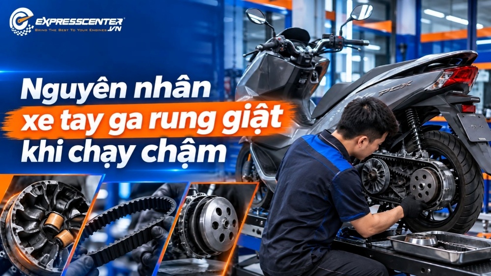 Nguyên nhân xe tay ga rung giật khi chạy chậm