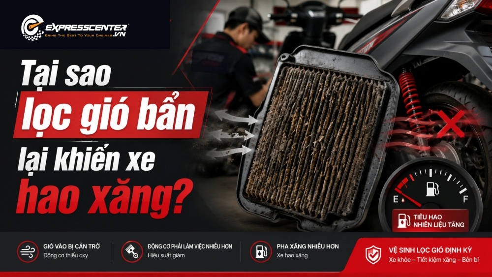 Tại sao lọc gió bẩn lại khiến xe hao xăng? Khi nào cần thay lọc gió mới?