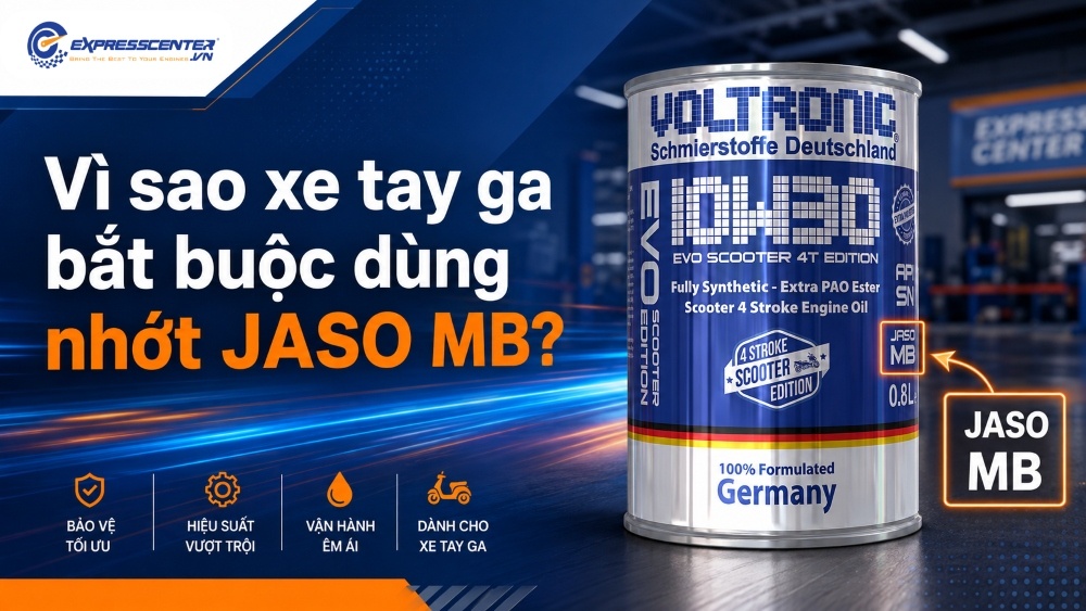 JASO MB là gì? Vì sao xe tay ga bắt buộc phải dùng nhớt chuẩn JASO MB?