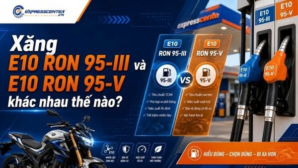Xăng E10 RON 95-III và E10 RON 95-V khác nhau thế nào?