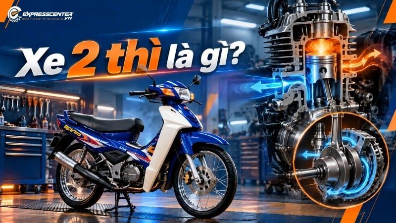 Xe 2 thì là gì? Tìm hiểu cấu tạo, nguyên lý hoạt động và ưu nhược điểm của xe 2 thì