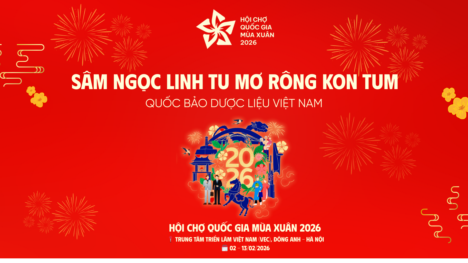 Sâm Ngọc Linh Tu Mơ Rông Kon Tum tham gia Hội chợ Mùa Xuân 2026 tại Hà Nội