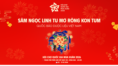 Sâm Ngọc Linh Tu Mơ Rông Kon Tum tham gia Hội chợ Mùa Xuân 2026 tại Hà Nội