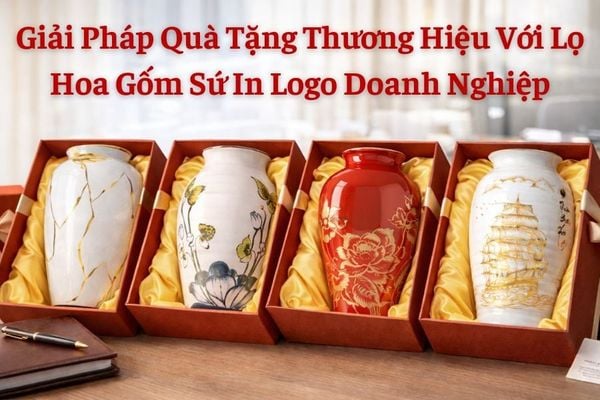 Giải Pháp Quà Tặng Thương Hiệu Với Lọ Hoa Gốm Sứ In Logo Doanh Nghiệp