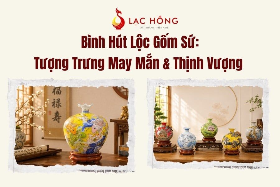 Bình Hút Lộc Gốm Sứ: Tượng Trưng May Mắn & Thịnh Vượng