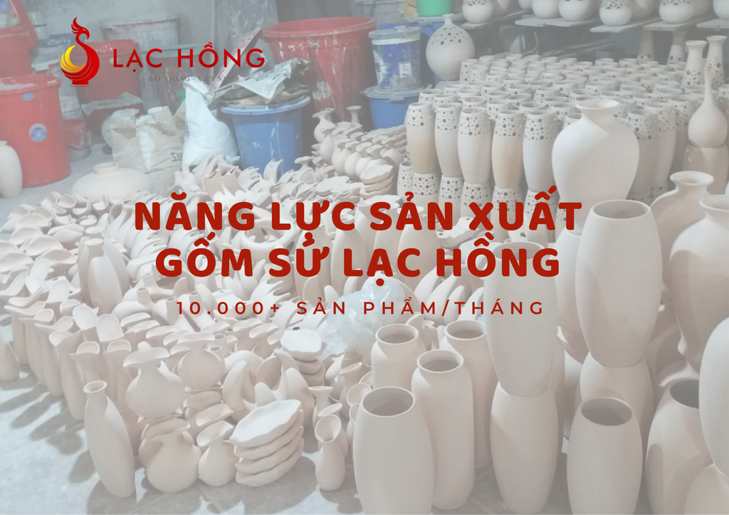 Năng Lực Sản Xuất Gốm Sứ Lạc Hồng: 10.000+ Sản Phẩm/Tháng