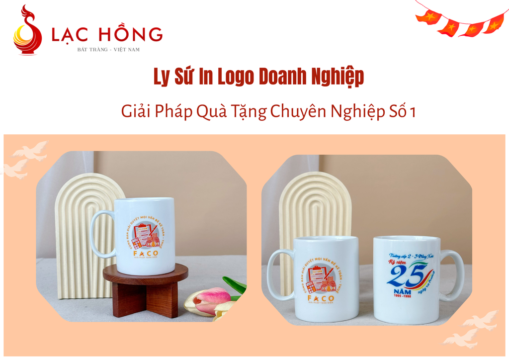 Ly Sứ In Logo Doanh Nghiệp: Giải Pháp Quà Tặng Chuyên Nghiệp Số 1