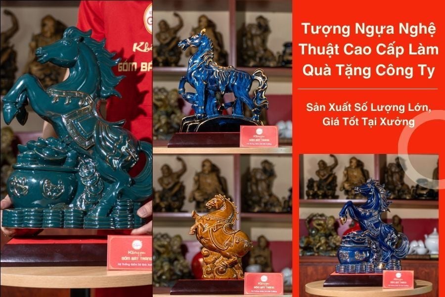 Tượng Ngựa Nghệ Thuật Cao Cấp Làm Quà Tặng Công Ty – Sản Xuất Số Lượng Lớn, Giá Tốt Tại Xưởng