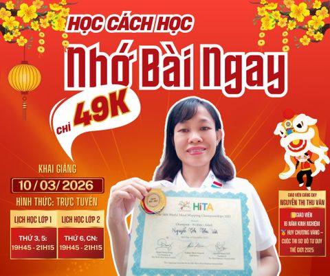 HỌC CÁCH HỌC – NHỚ BÀI NGAY, 🥇 Học cùng Huy chương Vàng Sơ đồ Tư duy Thế giới 2025