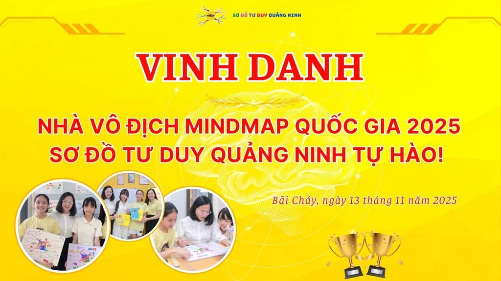 Buổi Vinh Danh Nhà Vô Địch Sơ Đồ Tư Duy Quốc Gia 2025 – Sơ đồ tư duy Quảng Ninh tự hào!