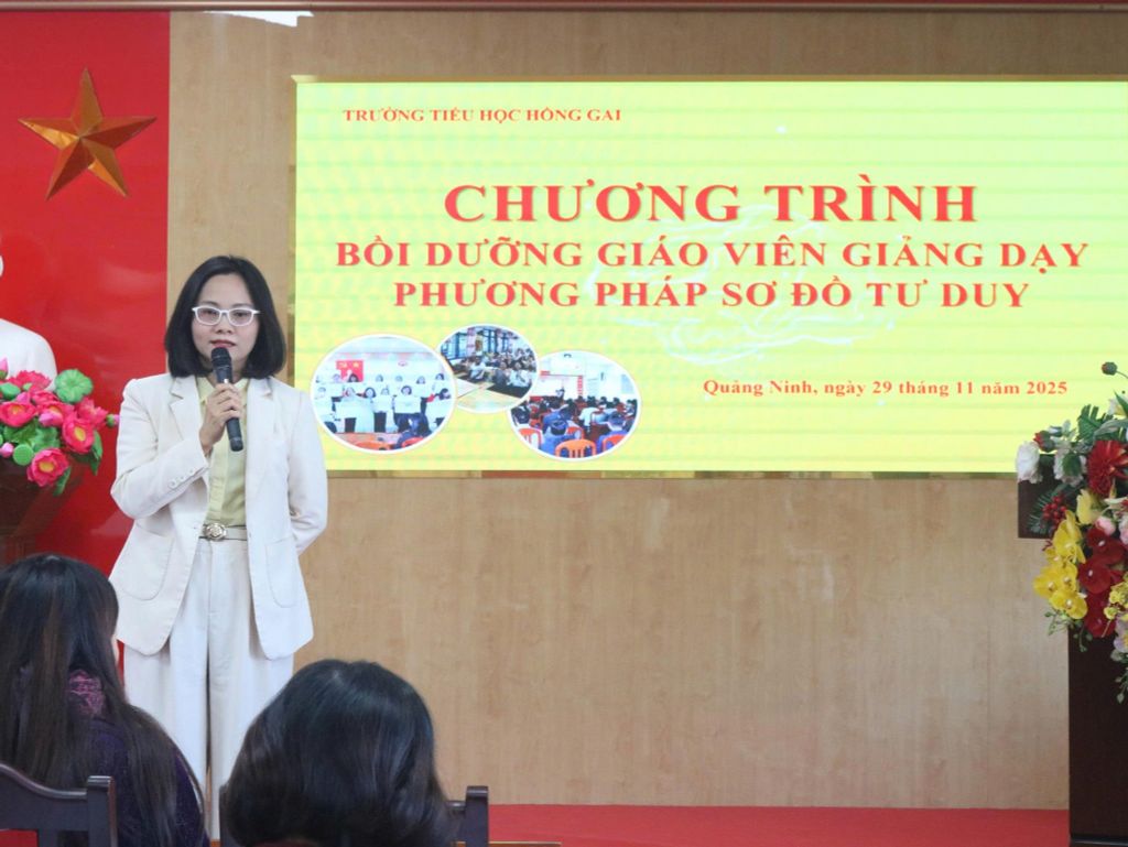 TẬP HUẤN BỒI DƯỠNG GIÁO VIÊN GIẢNG DẠY PHƯƠNG PHÁP SƠ ĐỒ TƯ DUY TẠI TRƯỜNG TIỂU HỌC HỒNG GAI