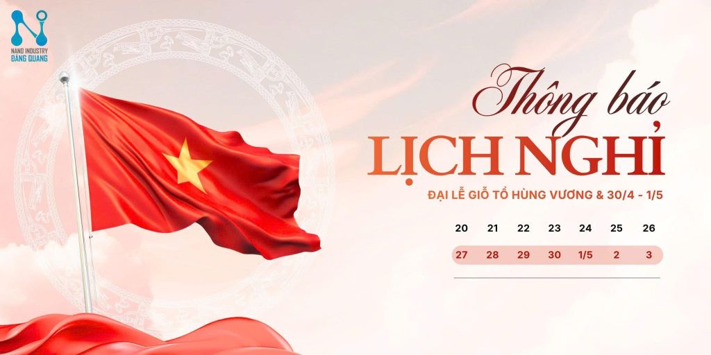 THÔNG BÁO NGHỈ LỄ GIỖ TỔ HÙNG VƯƠNG VÀ 30/4 – 01/5