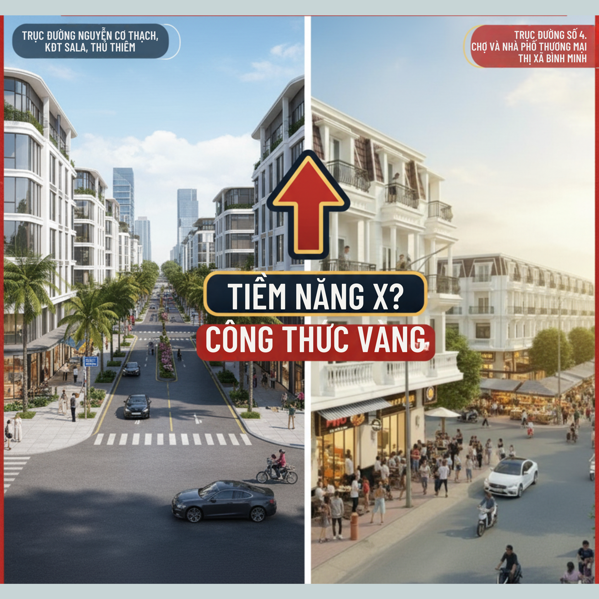 Quy tắc kim cương BĐS: Nhà phố Chợ Cái Vồn và mô hình trục chính Sala