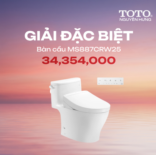 giải đặc biệt bàn cầu 1 khối MS887CRW25