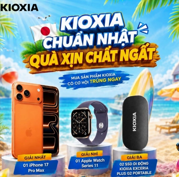 Kioxia Chuẩn Nhật – Quà Xịn Chất Ngất | Mua Kioxia Ngay Trúng iPhone 17 Pro Max & Nhiều Quà Khủng