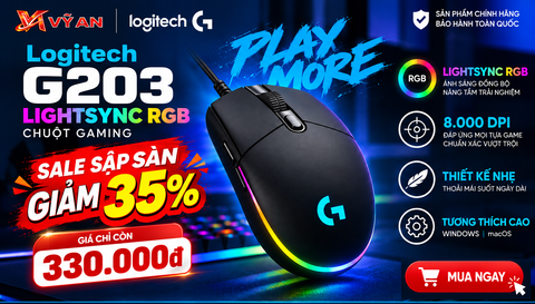 CHUỘT GAMING LOGITECH G203 LIGHTSYNC RGB - SALE CỰC SỐC!