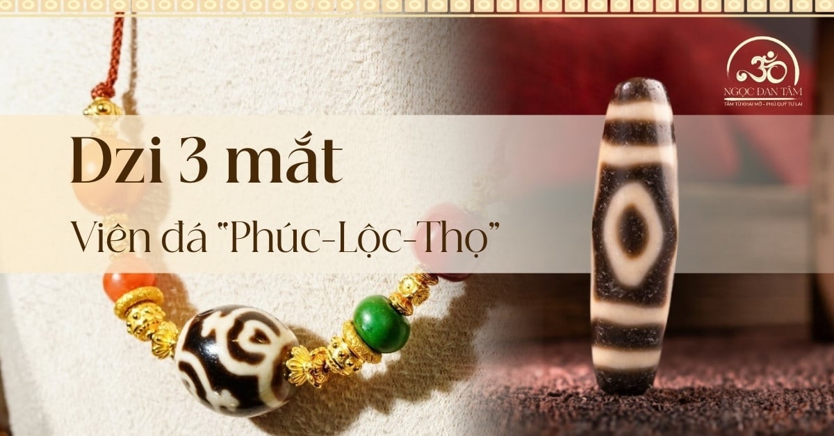 Ý nghĩa đá Dzi 3 mắt - Viên đá 