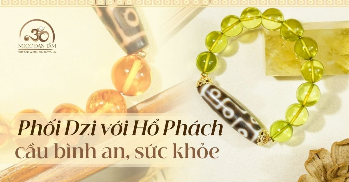 Tại sao nên phối đá Dzi cùng Hổ Phách để cầu bình an, sức khỏe?