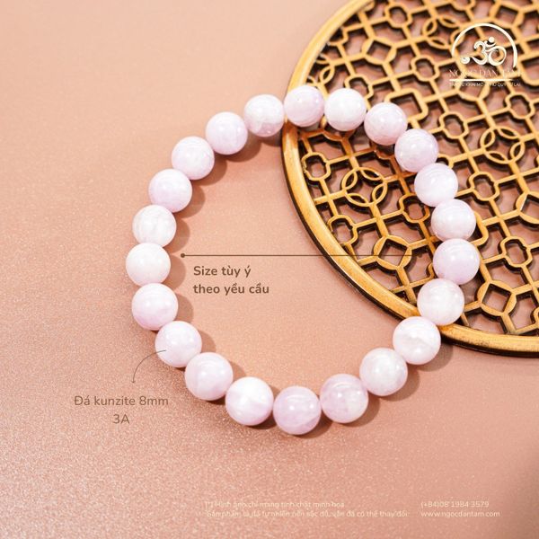 vòng tay đá kunzite