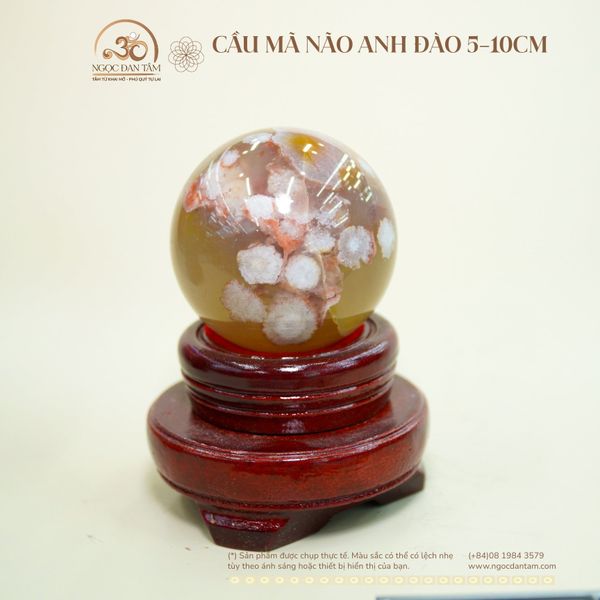 Cầu Mã Não Anh Đào 5-10cm