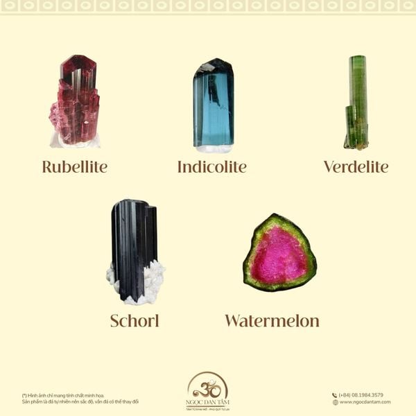 Các phân loại đá Tourmaline phổ biến