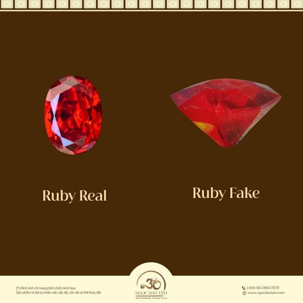 Cách phân biệt Ruby thật giả