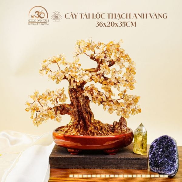 Cây Tài Lộc Thạch Anh Vàng