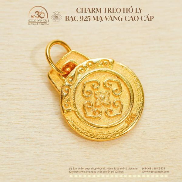 Charm Hồ Ly bạc mạ vàng