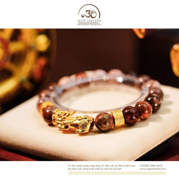 Charm tỳ hưu mạ vàng bảo hộ tài vận