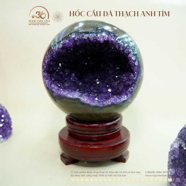 Hốc cầu Đá Thạch Anh Tím