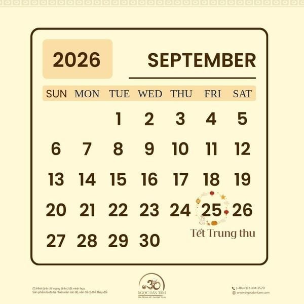 Trung Thu 2026 là ngày mấy dương lịch