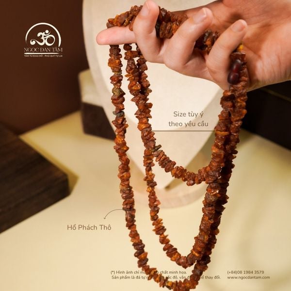 Vòng Cổ Hổ Phách Thô (Chuỗi 6 Vòng)