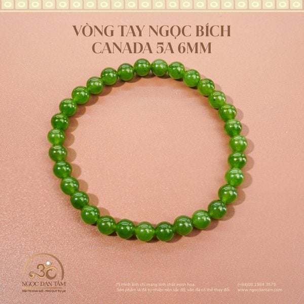 Vòng Tay Ngọc Bích Canada 5A 6mm