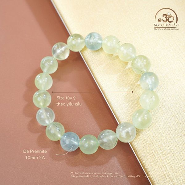 vòng tay Prehnite 10mm 2A