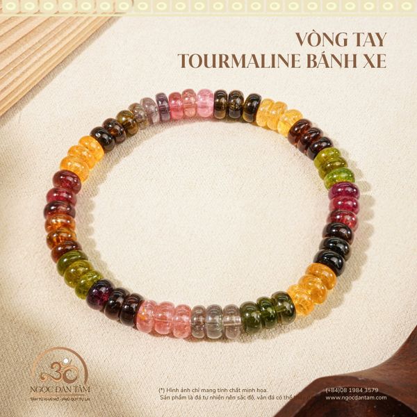 Vòng Tay Tourmaline Bánh Xe