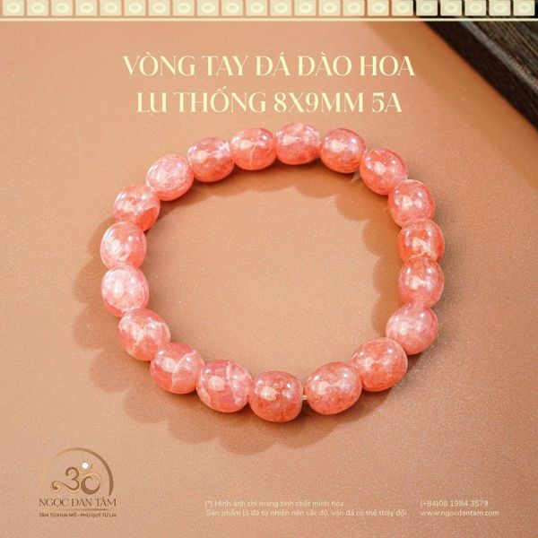 Vòng tay đá Đào Hoa Dáng&nbsp;Lu Thống