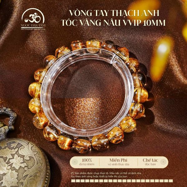 Vòng tay thạch anh mệnh Thổ
