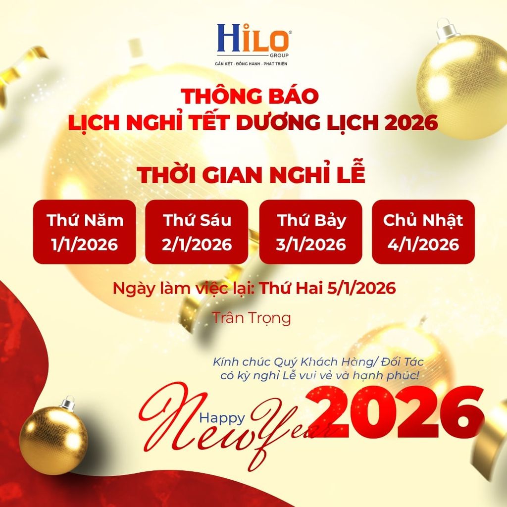 Thông báo lịch nghỉ lễ Tết Dương Lịch 2026