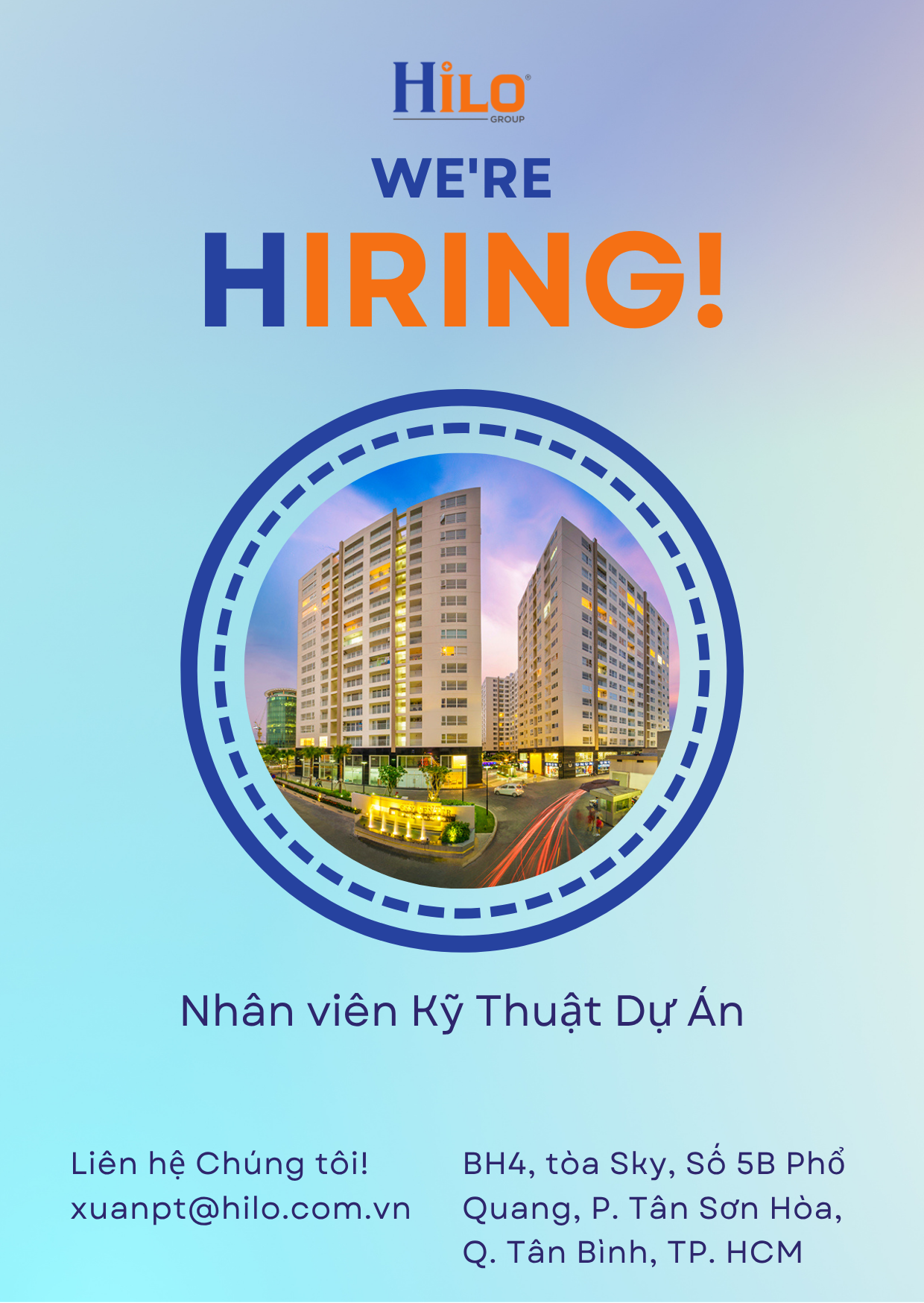 TUYỂN DỤNG NHÂN VIÊN KỸ THUẬT DỰ ÁN