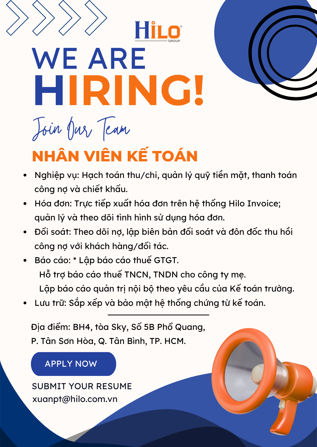 TUYỂN DỤNG NHÂN VIÊN KẾ TOÁN