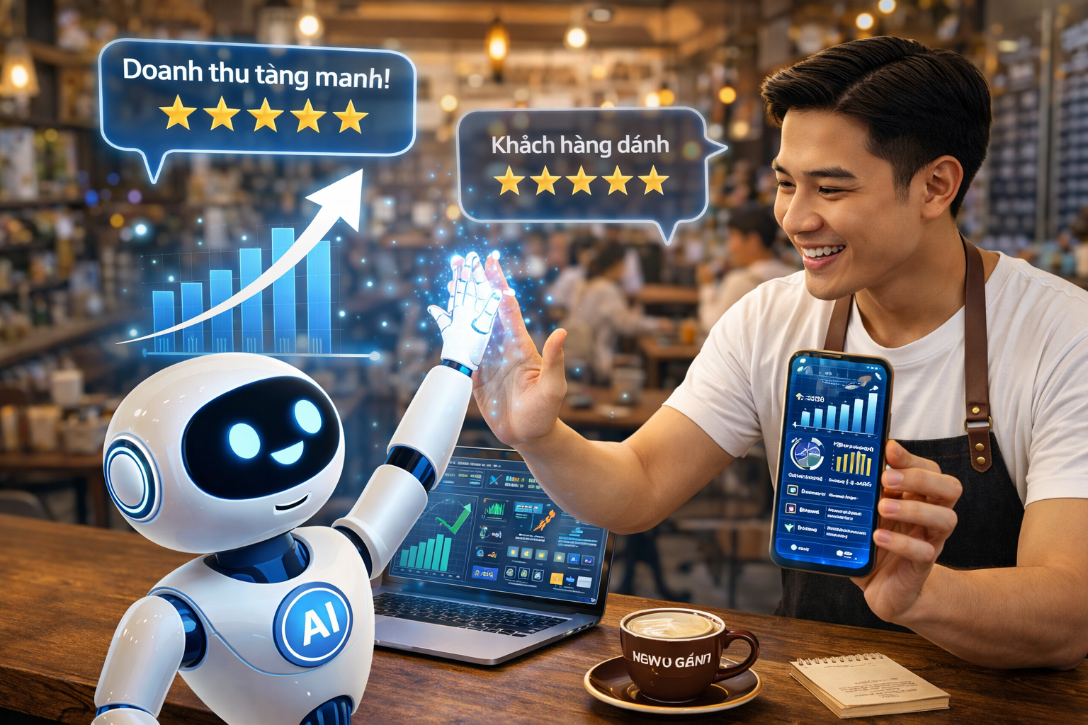 TỪ QUÁN NHỎ ĐẾN VẬN HÀNH THÔNG MINH: CÁCH AI GIÚP BẠN TIẾT KIỆM THỜI GIAN VÀ TĂNG LỢI NHUẬN