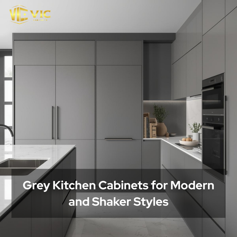 Grey Kitchen Cabinets for Modern and Shaker Styles
