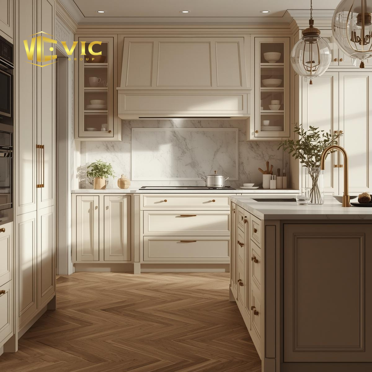 VIC Cabinet Vietnam – Oak White Cabinets of Lasting Beauty