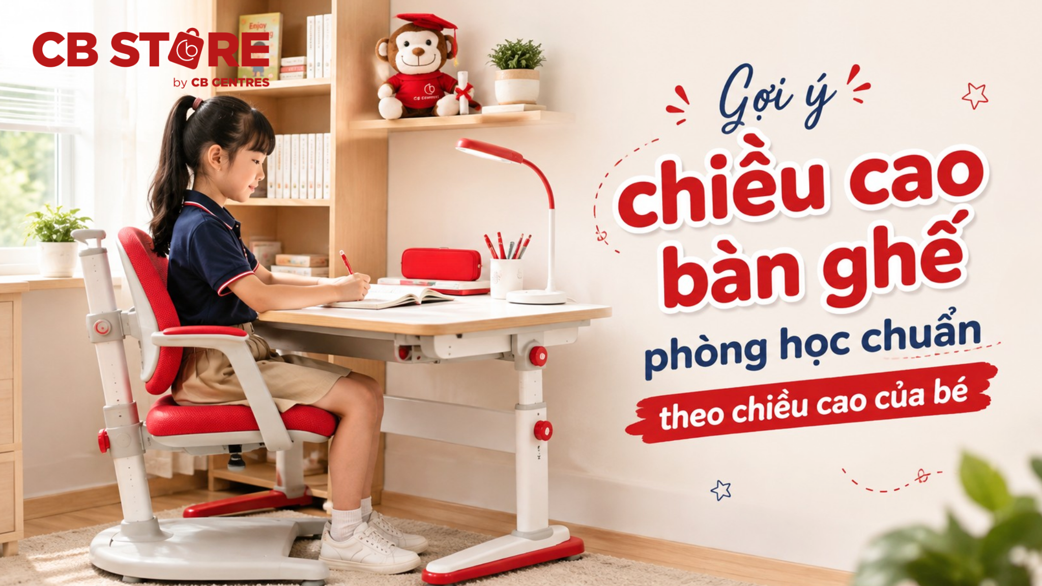 Gợi Ý Chiều Cao Bàn Ghế Phòng Học Chuẩn Theo Vóc Dáng Của Bé