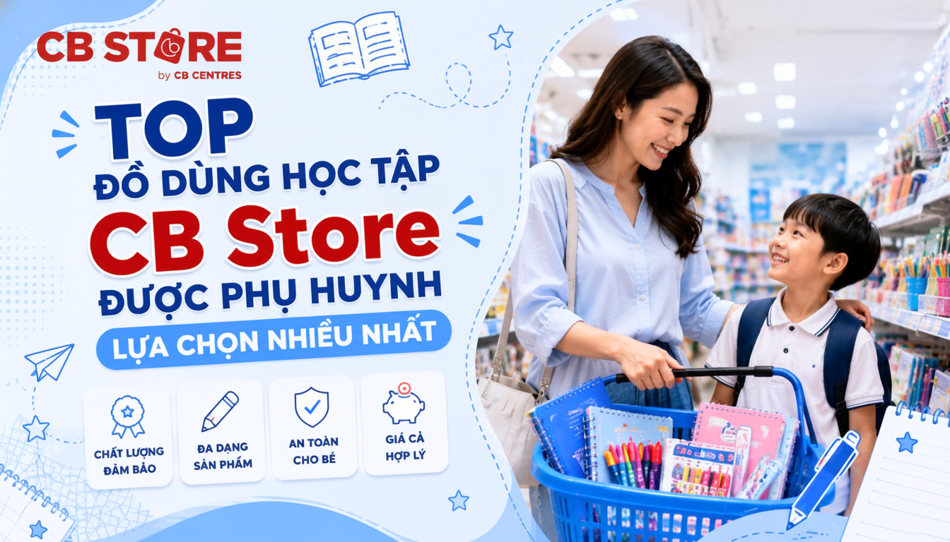 Top Đồ Dùng Học Tập CB Store Được Nhiều Phụ Huynh Lựa Chọn