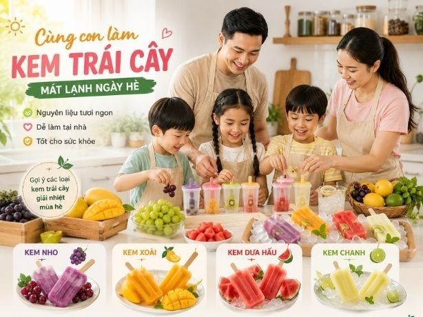 Cách Làm Kem Trái Cây Tại Nhà – Bí Quyết Cho Các Con Một Mùa Hè Vừa Vui Vừa Mát