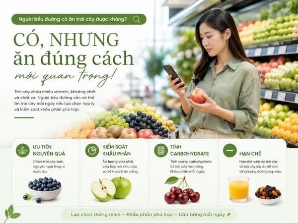 Trái cây dành cho người tiểu đường và cách kiểm soát khẩu phần
