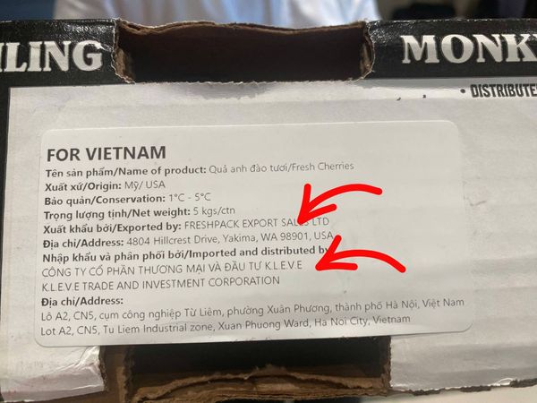 Hàng nhập khẩu chính nghạch có đầy đủ tem nhãn